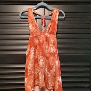 Burnt Orange Backless Sundress